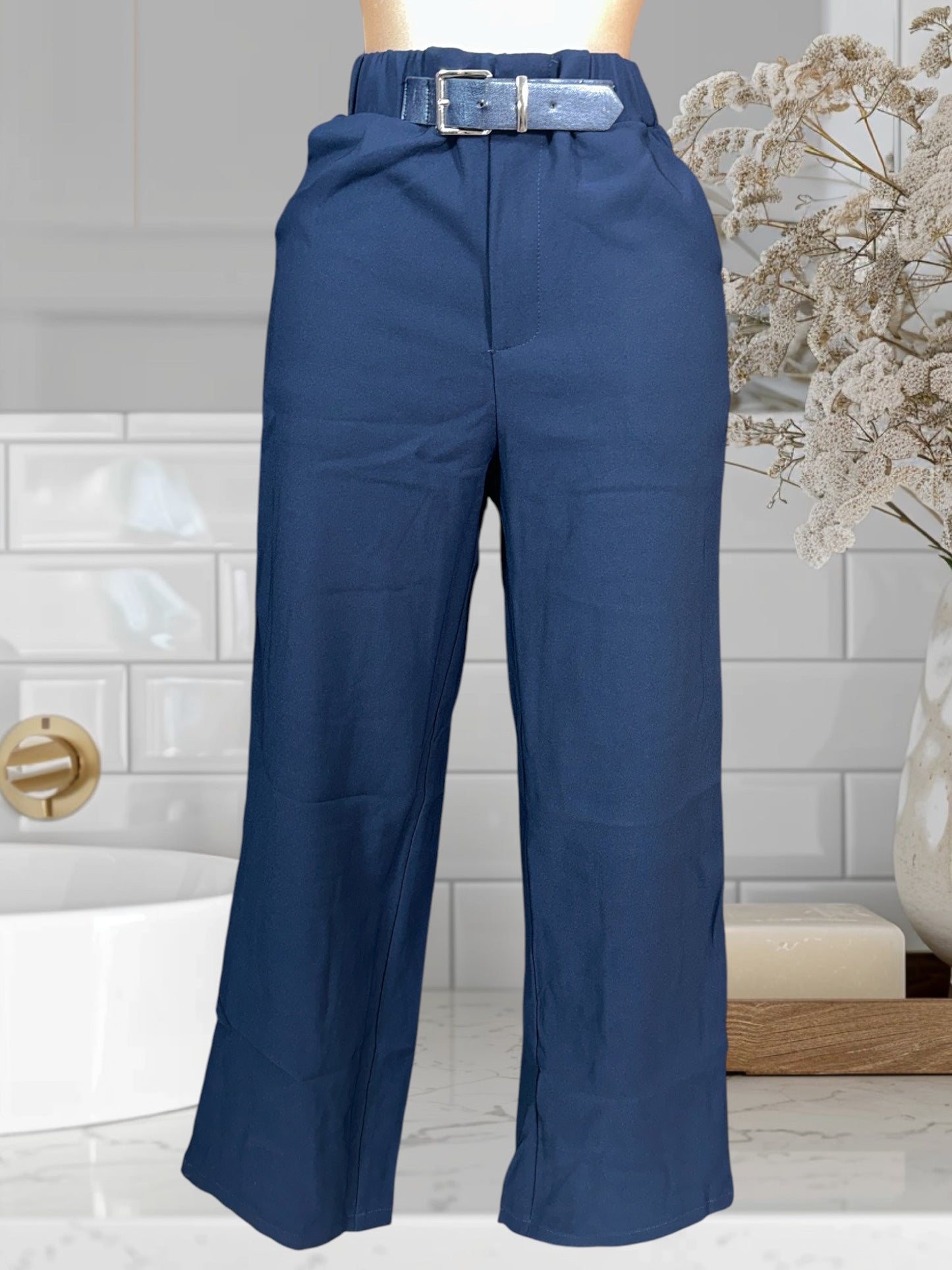 High Rise Slim Pants K-197