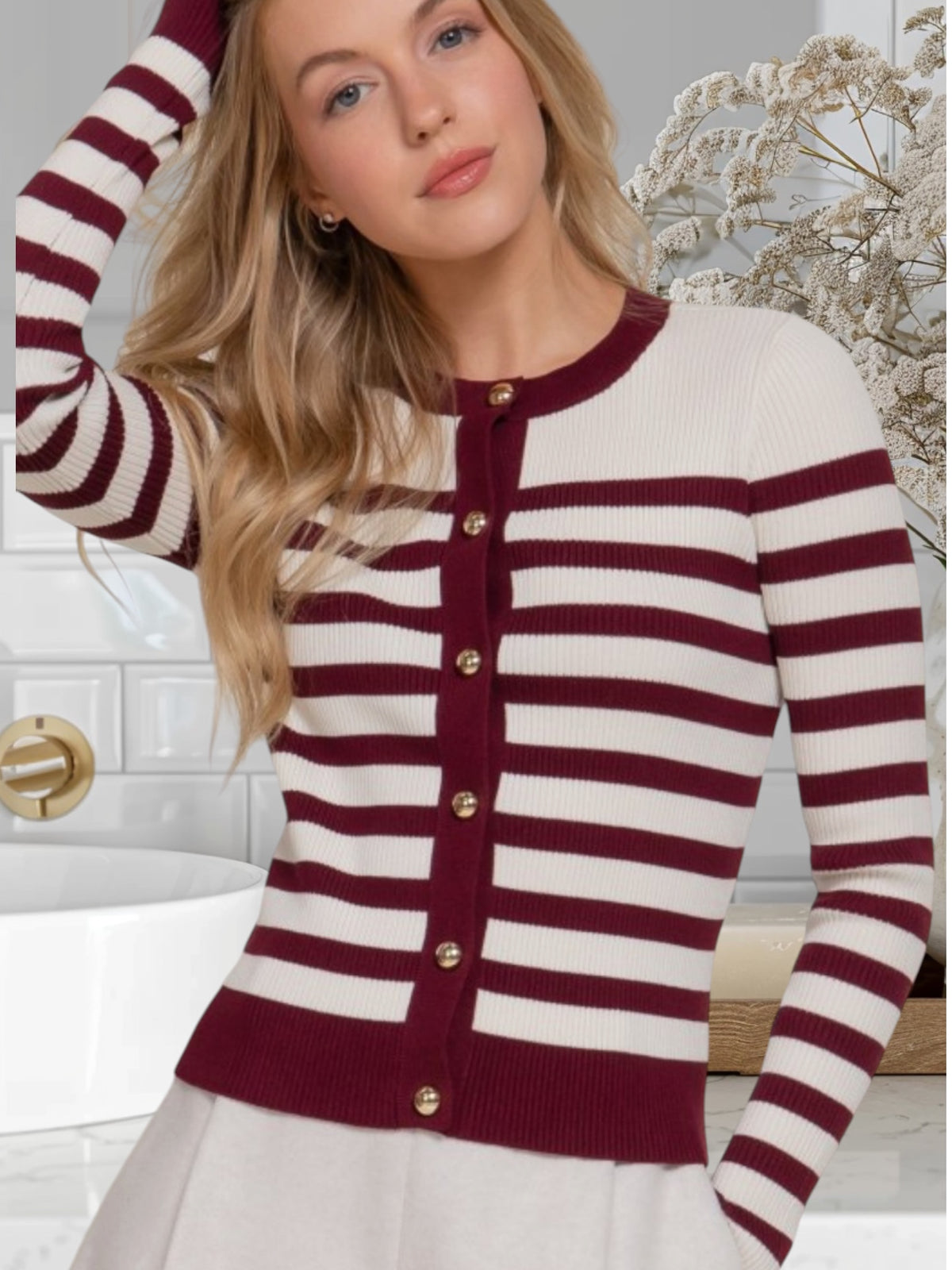 Stripe Sweater Top