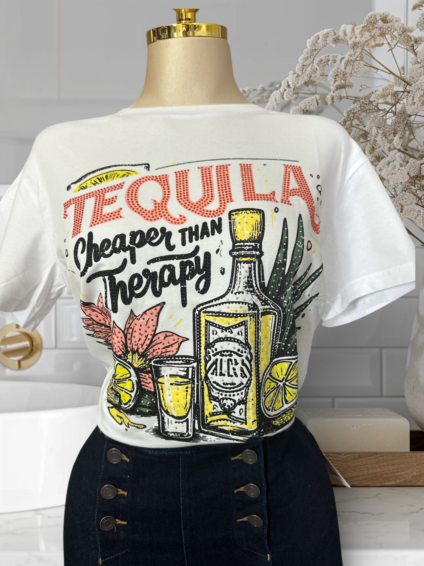Tequila T-Shirts with Rhinestones