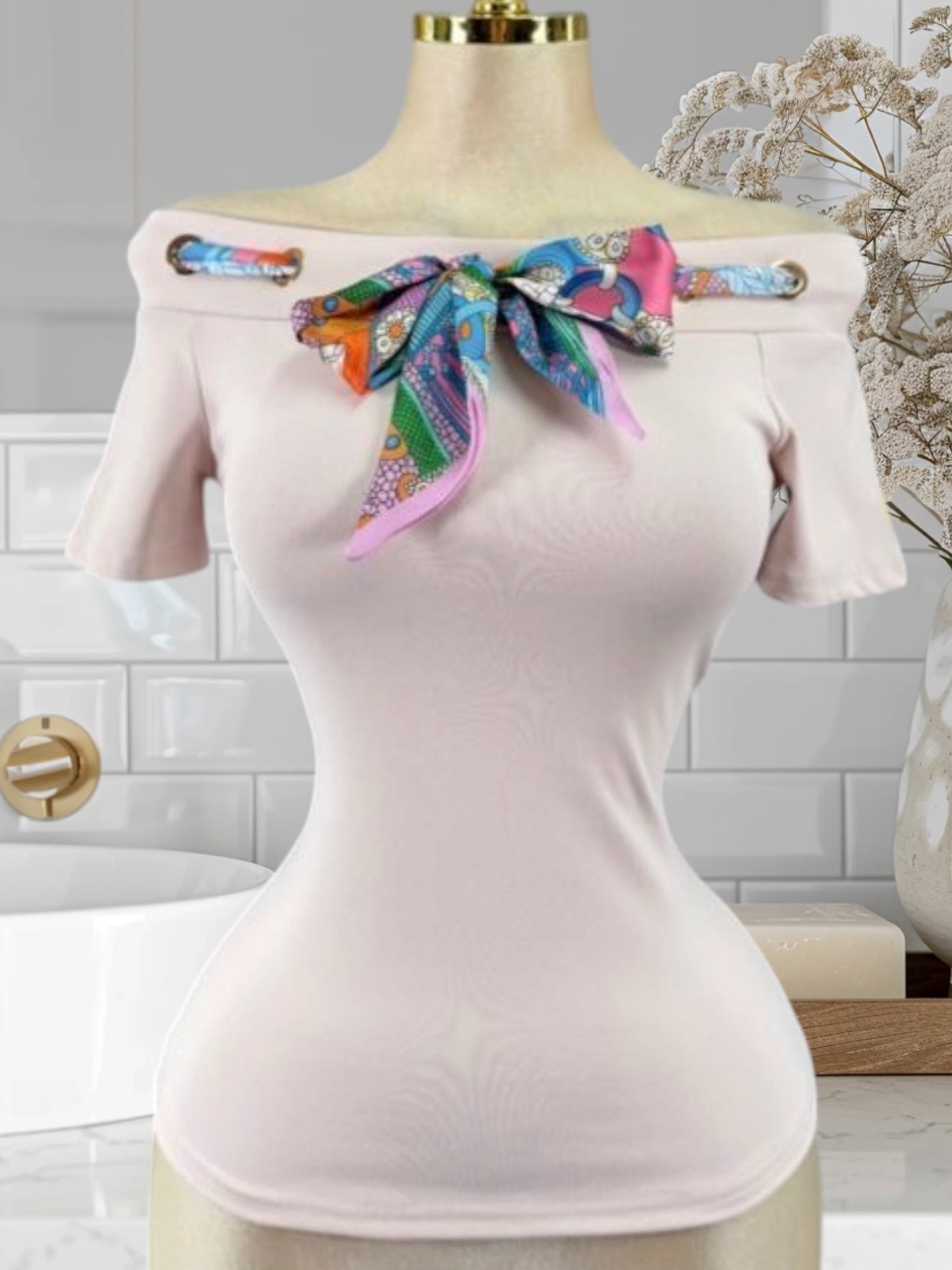 Blouse W/Scarf