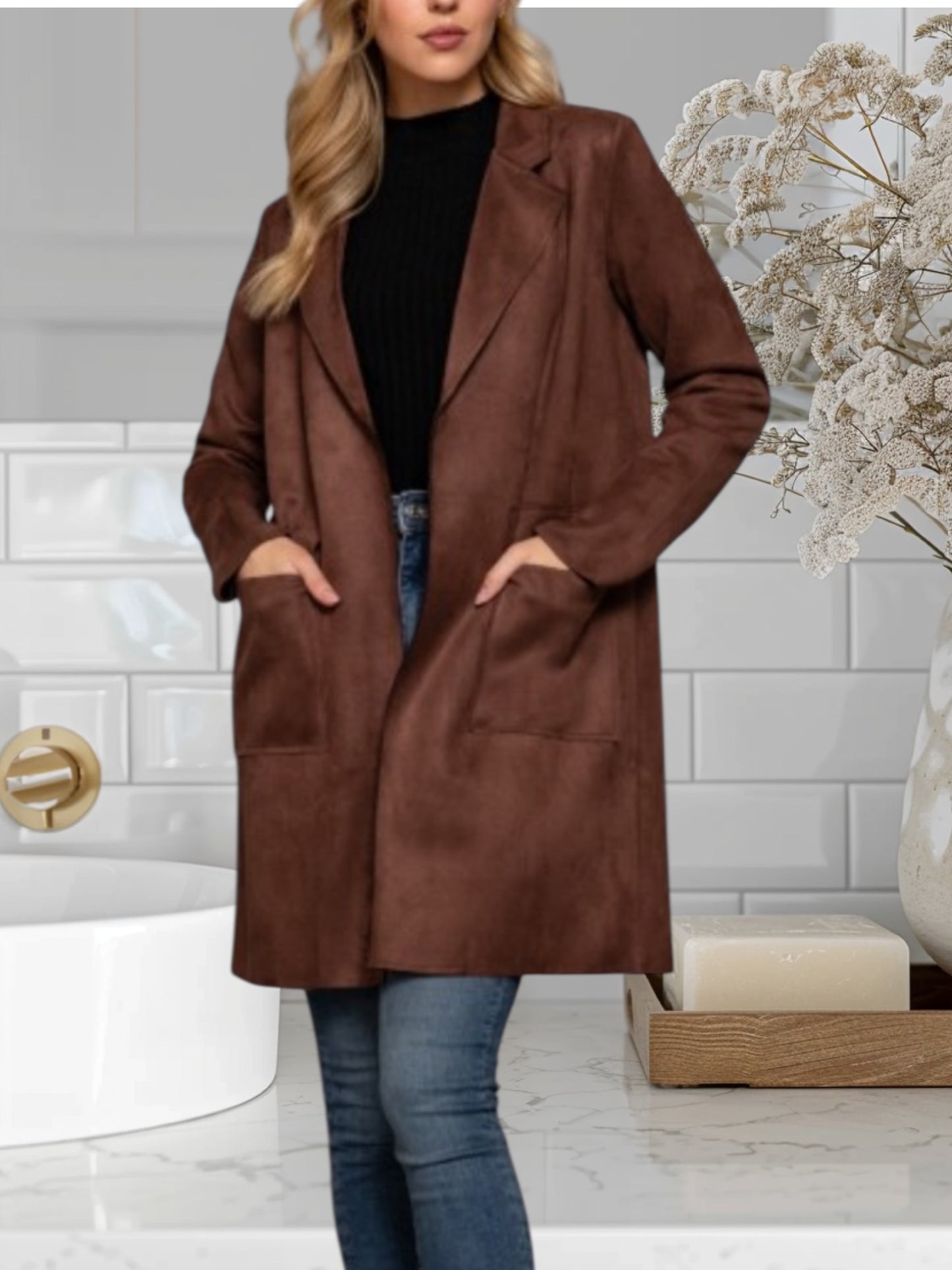 Faux Suede Jacket