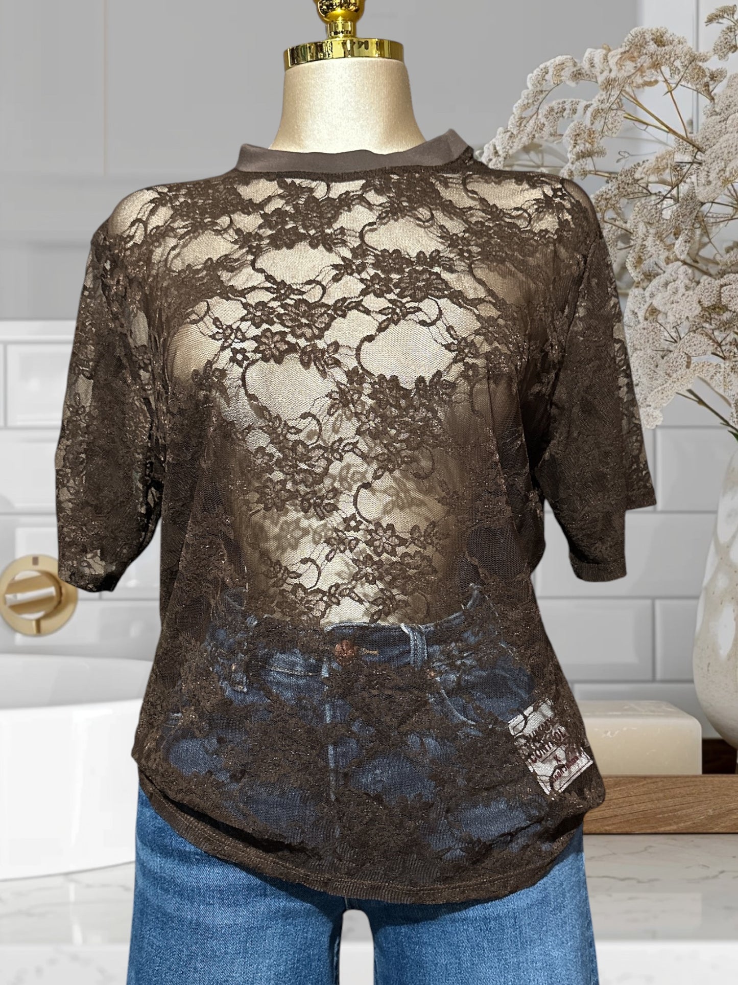Lace Top Short Sleeve