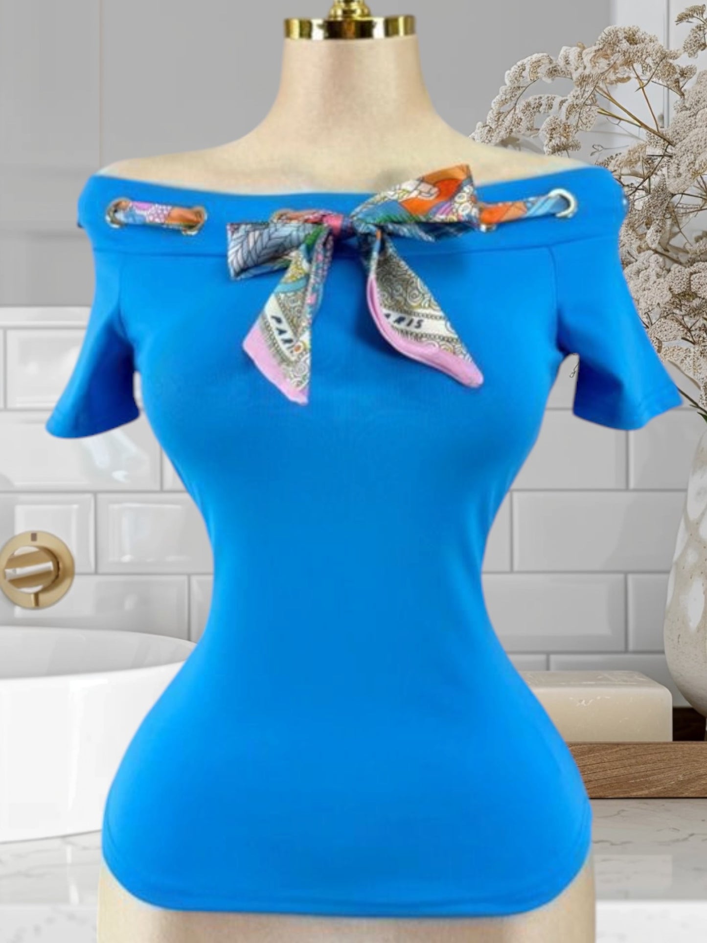 Blouse W/Scarf