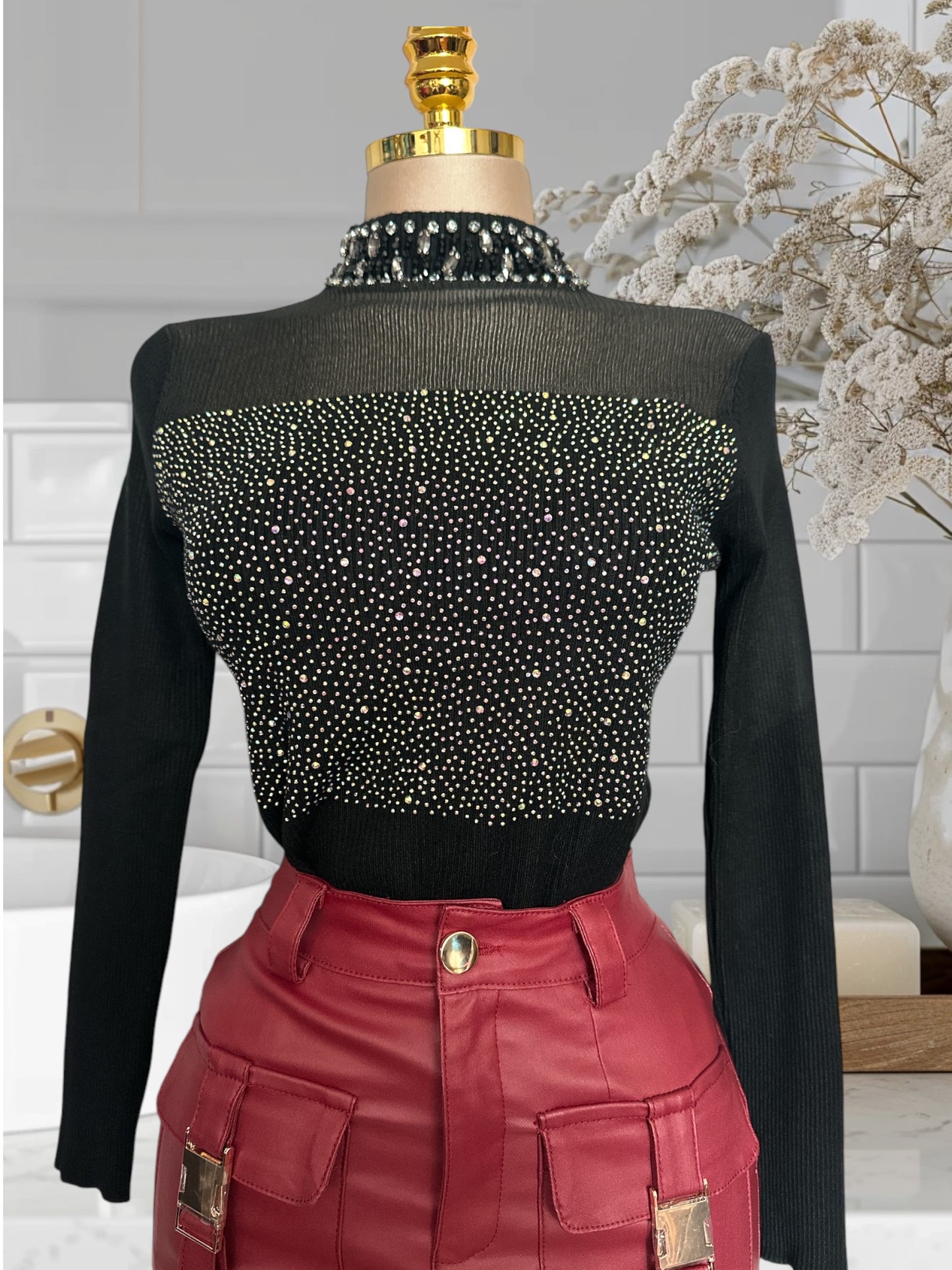 One Size Embellished Blouse