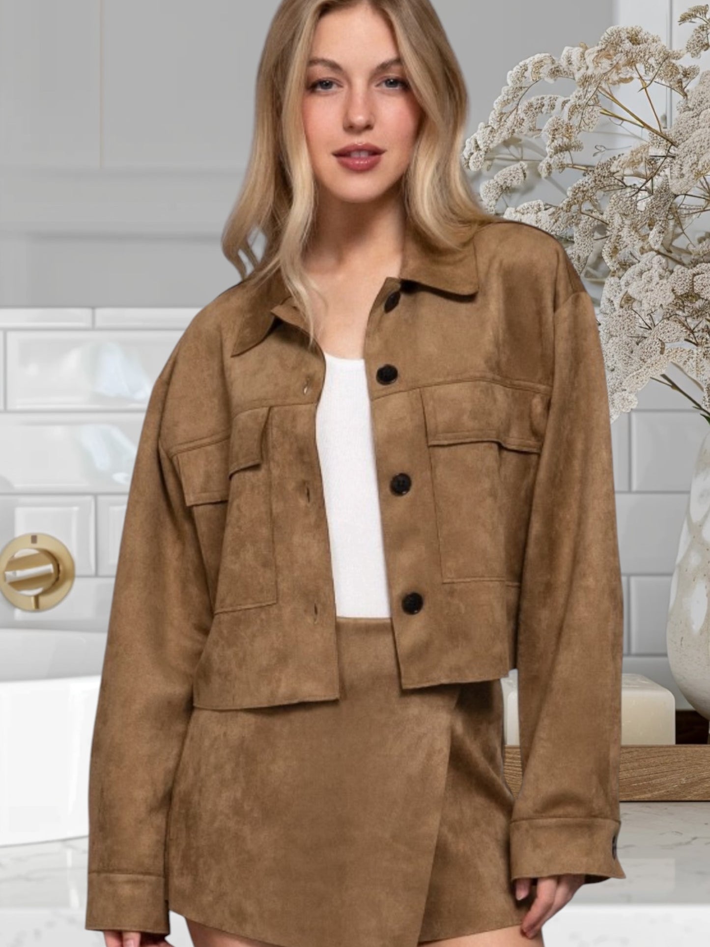 Faux Suede Jacket