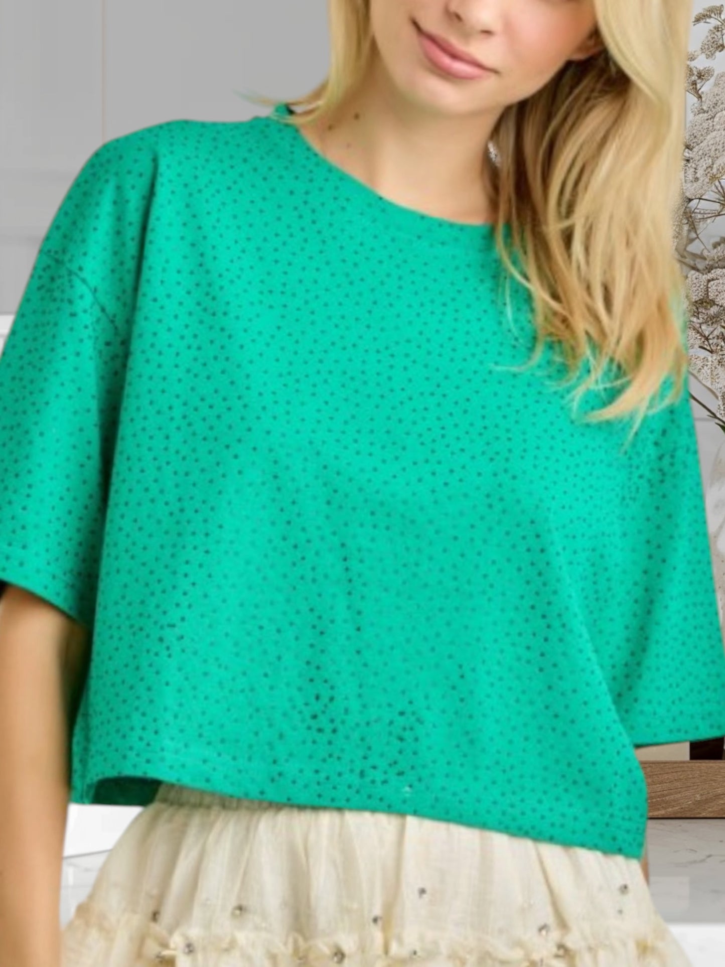 Crop Top W/Rhinestones 81-C