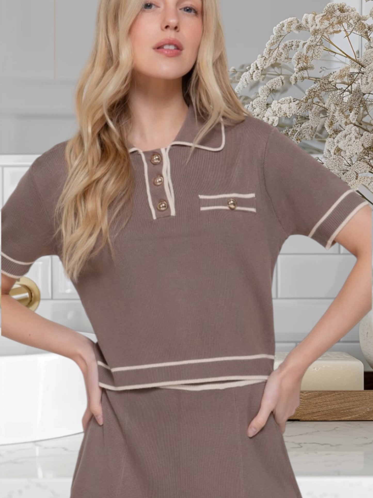Short Sleeve Knit Top
