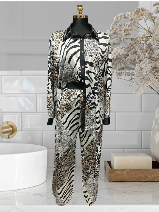 Zebra Set Con Rhinestones