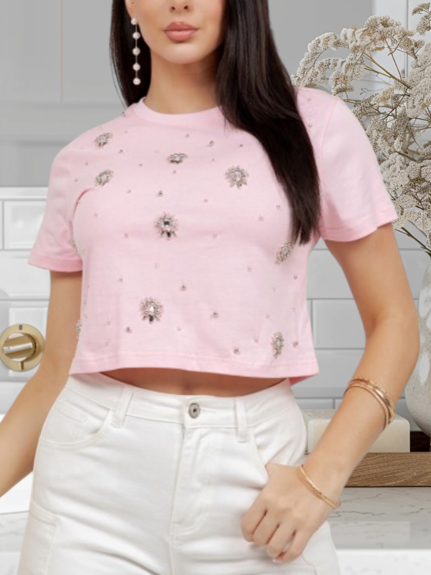 Embellishment Crop Top