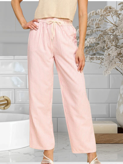 Stripe Straight Leg Pants