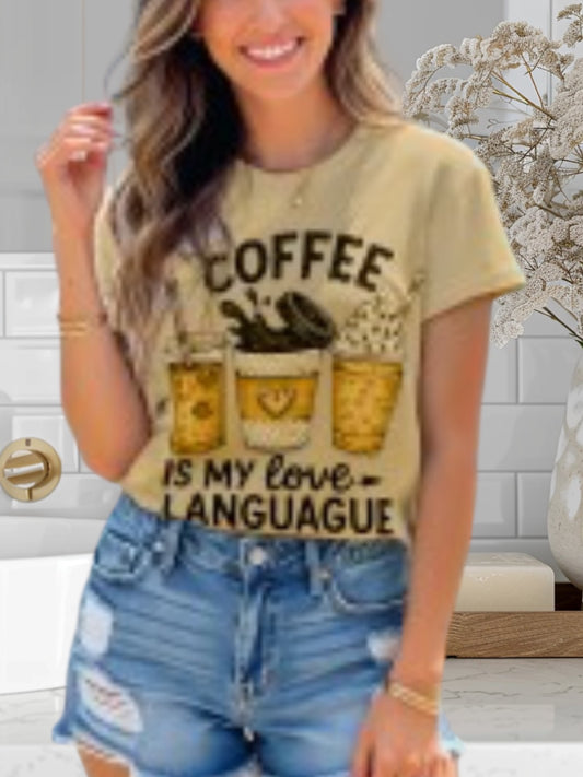 Coffe Graphic Design T-Shirt