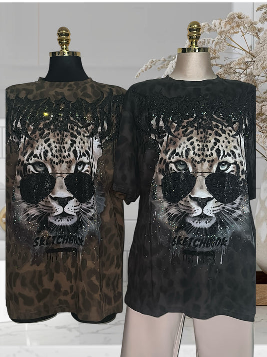 Leopard Oversized One Size T-Shirt