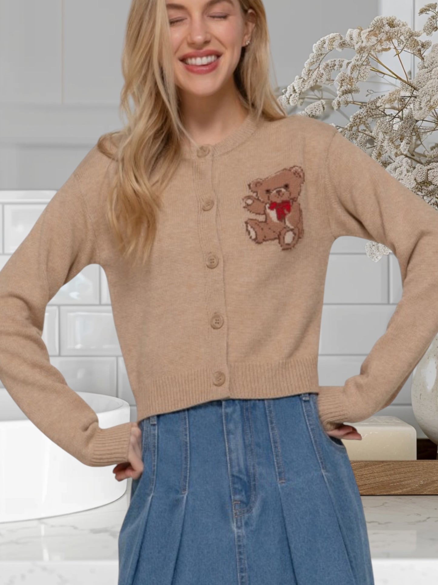 Embroidery Cardigan Sweater