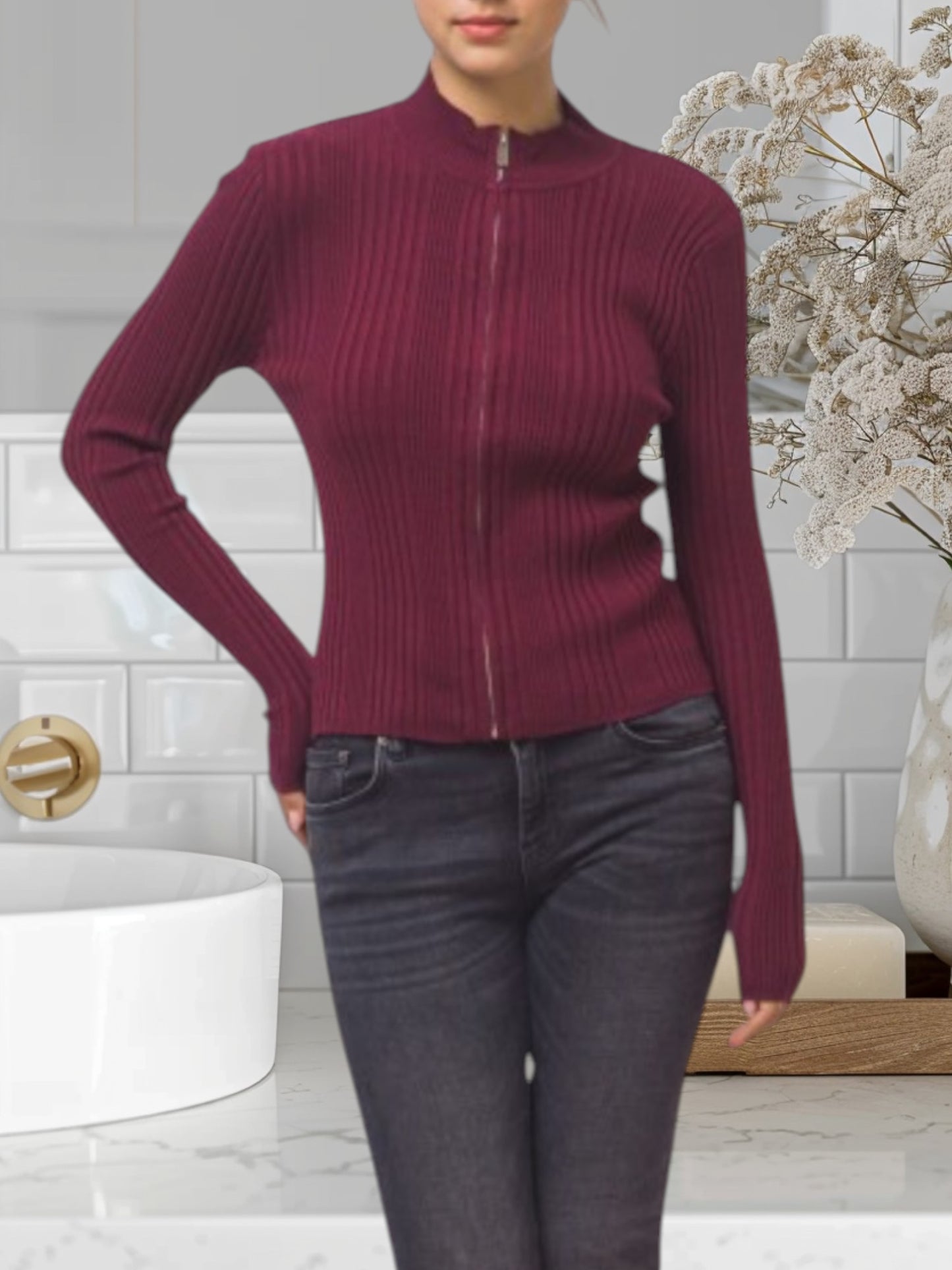 Zip-Up Sweater