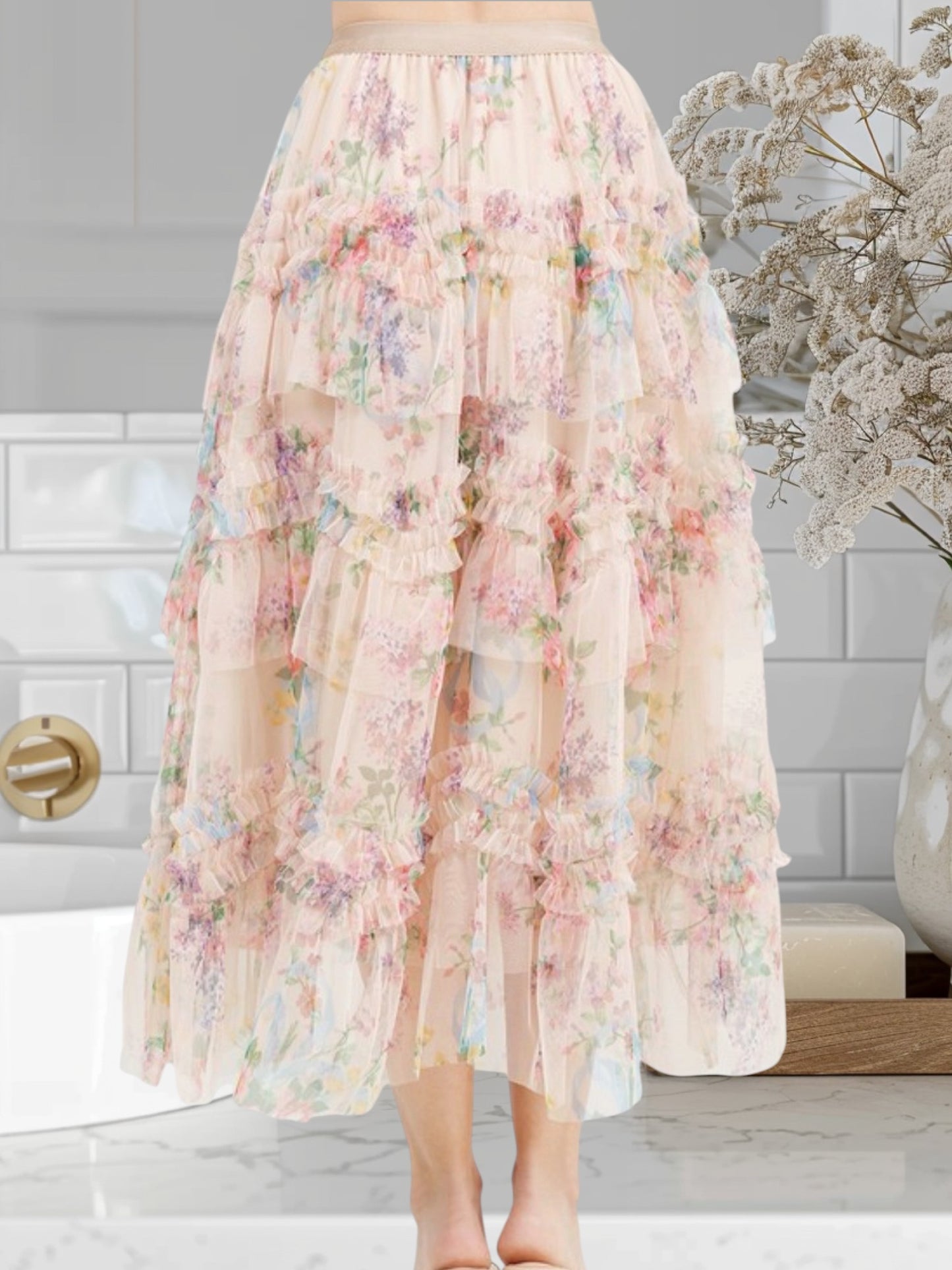 Floral Print Skirt