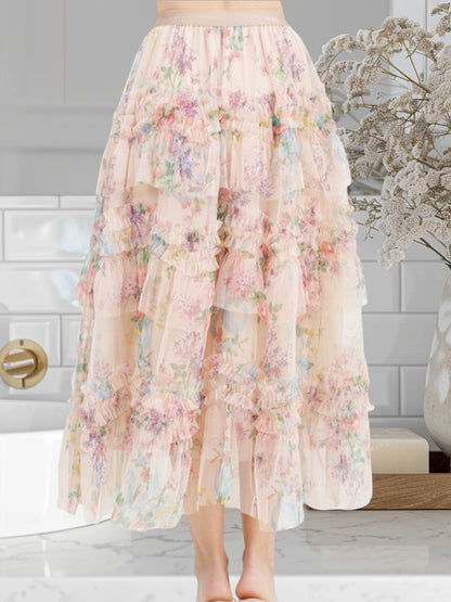 Floral Print Skirt
