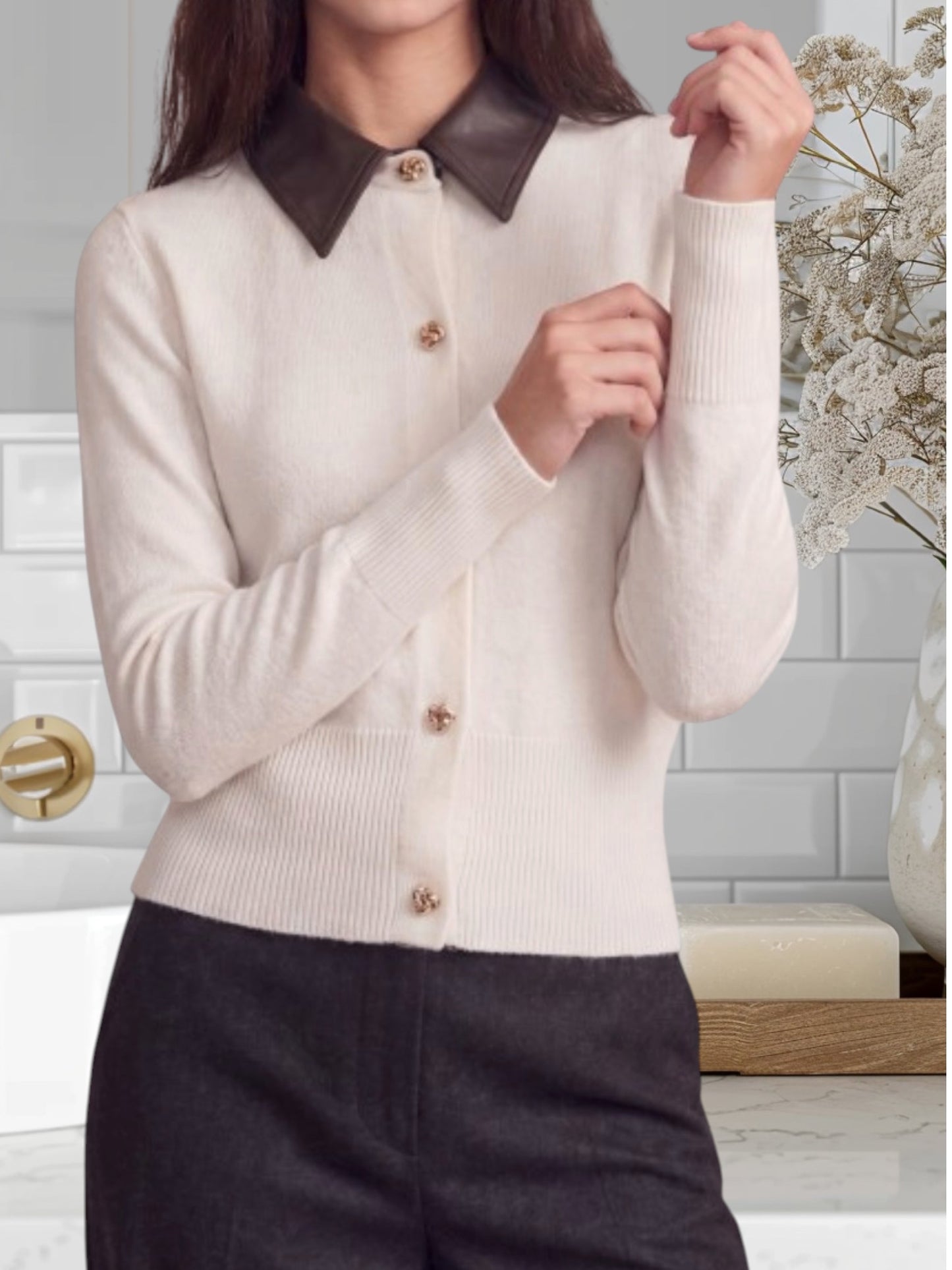 Cardigan W/Vinipiel