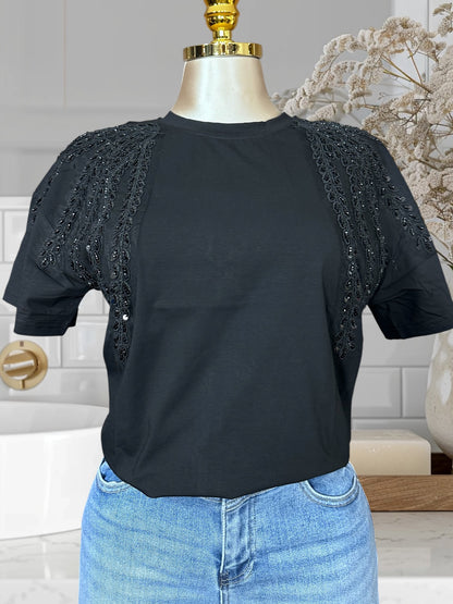 Embellished Sequin Blouse