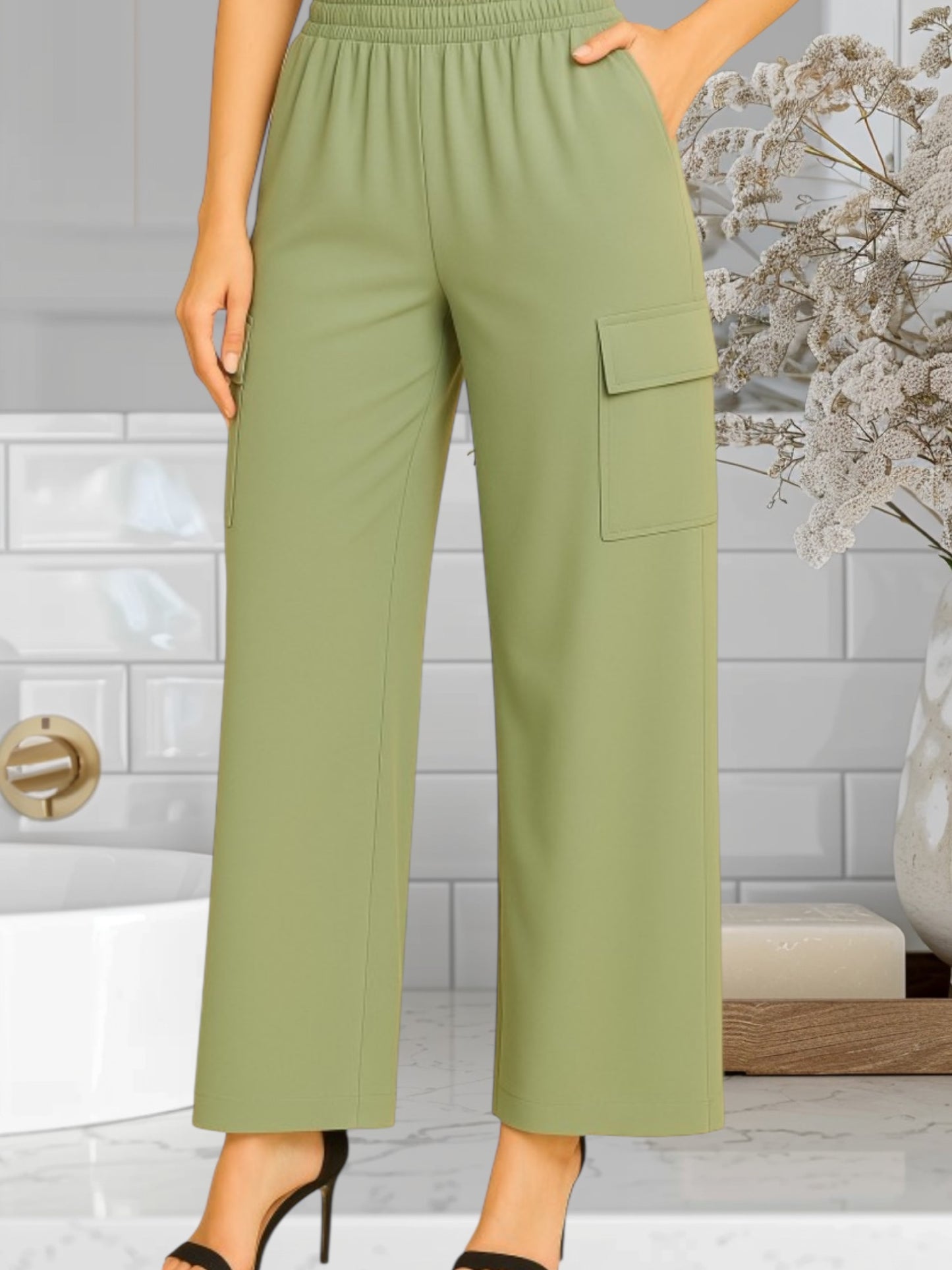 Cargo Pants Elastic Waist