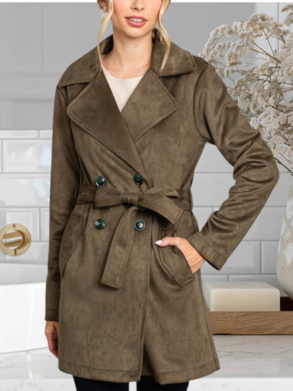 Faux Suede Coat
