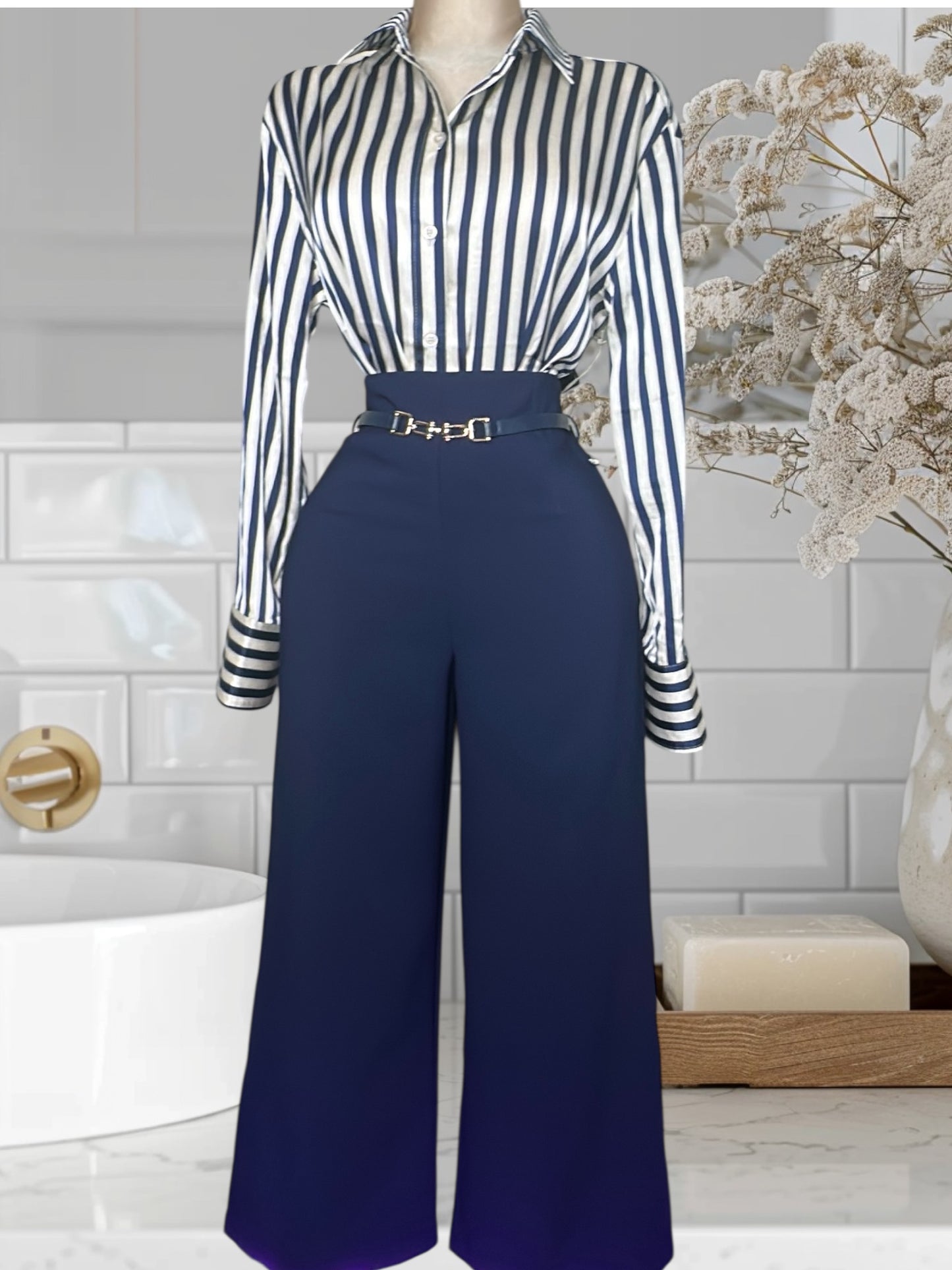 Pantalón Capri Con Cinturon