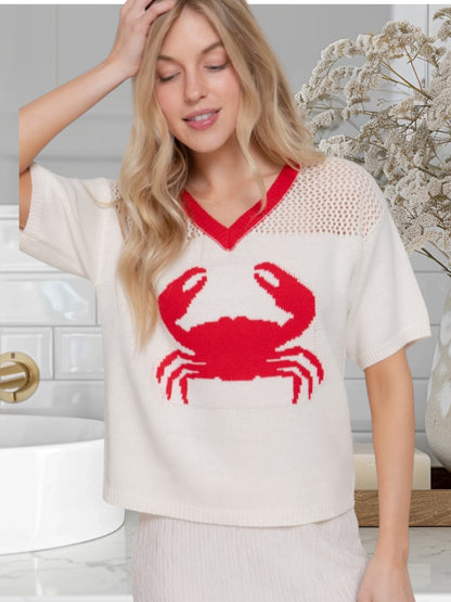 Crab Short Sleeve Top