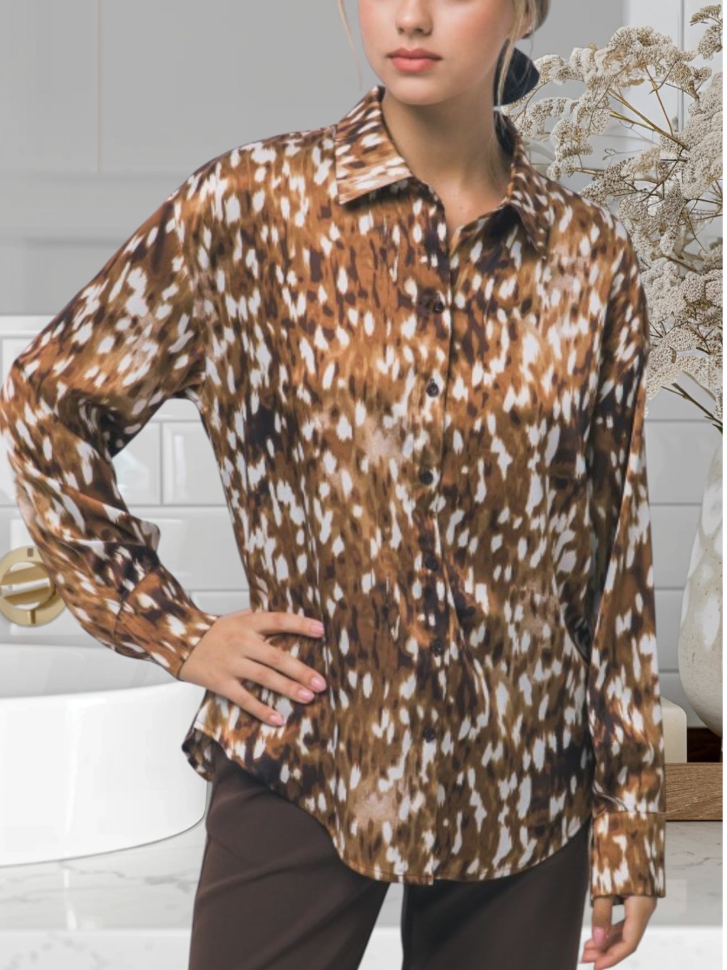 Bambi Print Blouse
