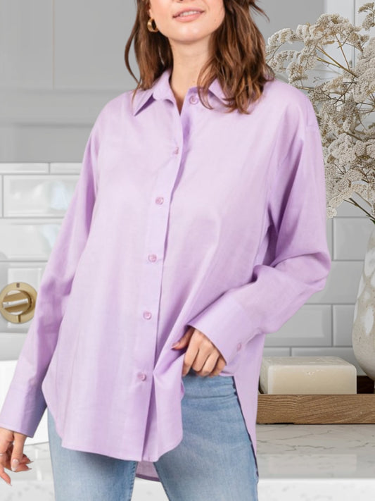 Linen Blouse Oversized