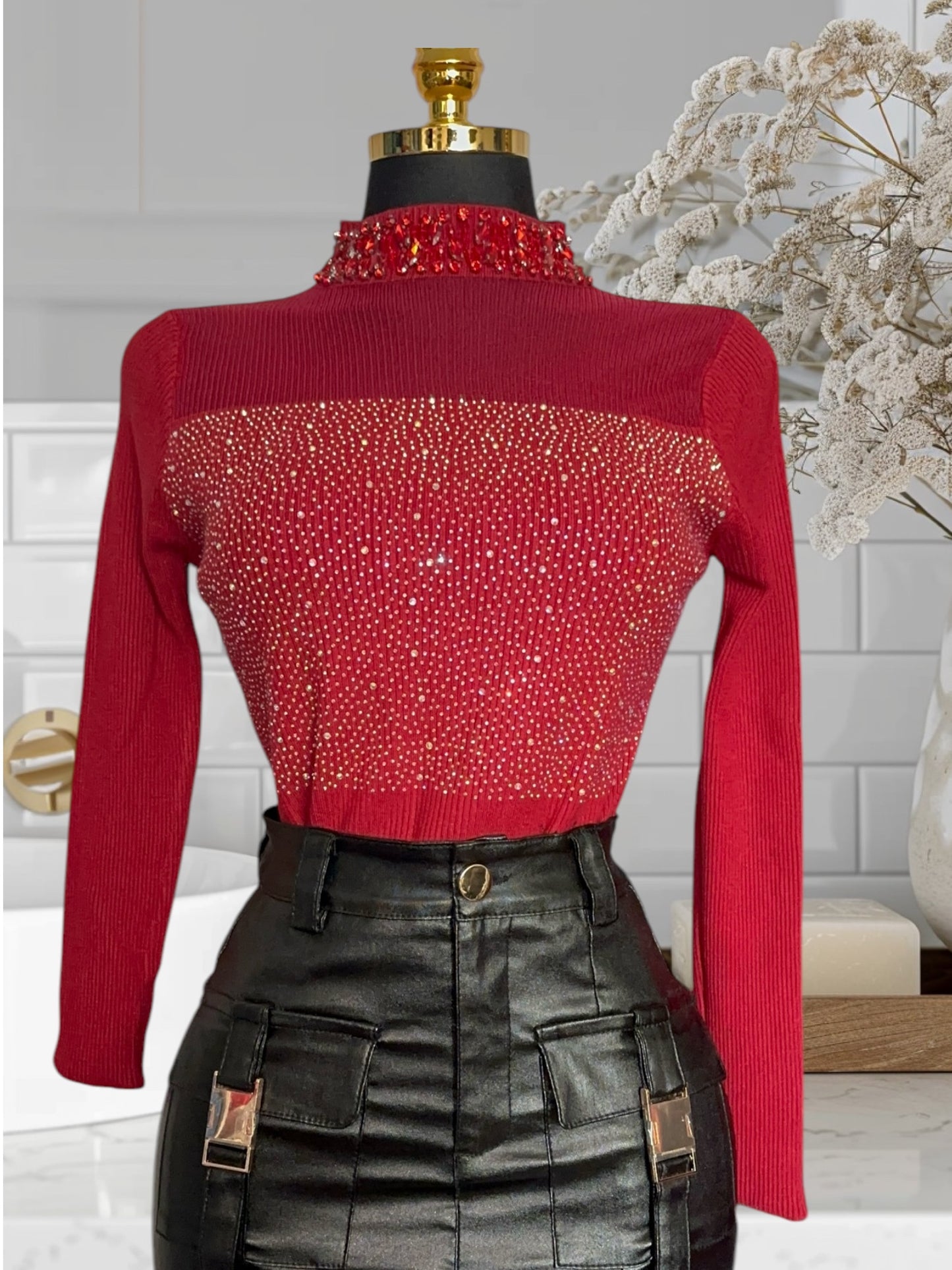 One Size Embellished Blouse