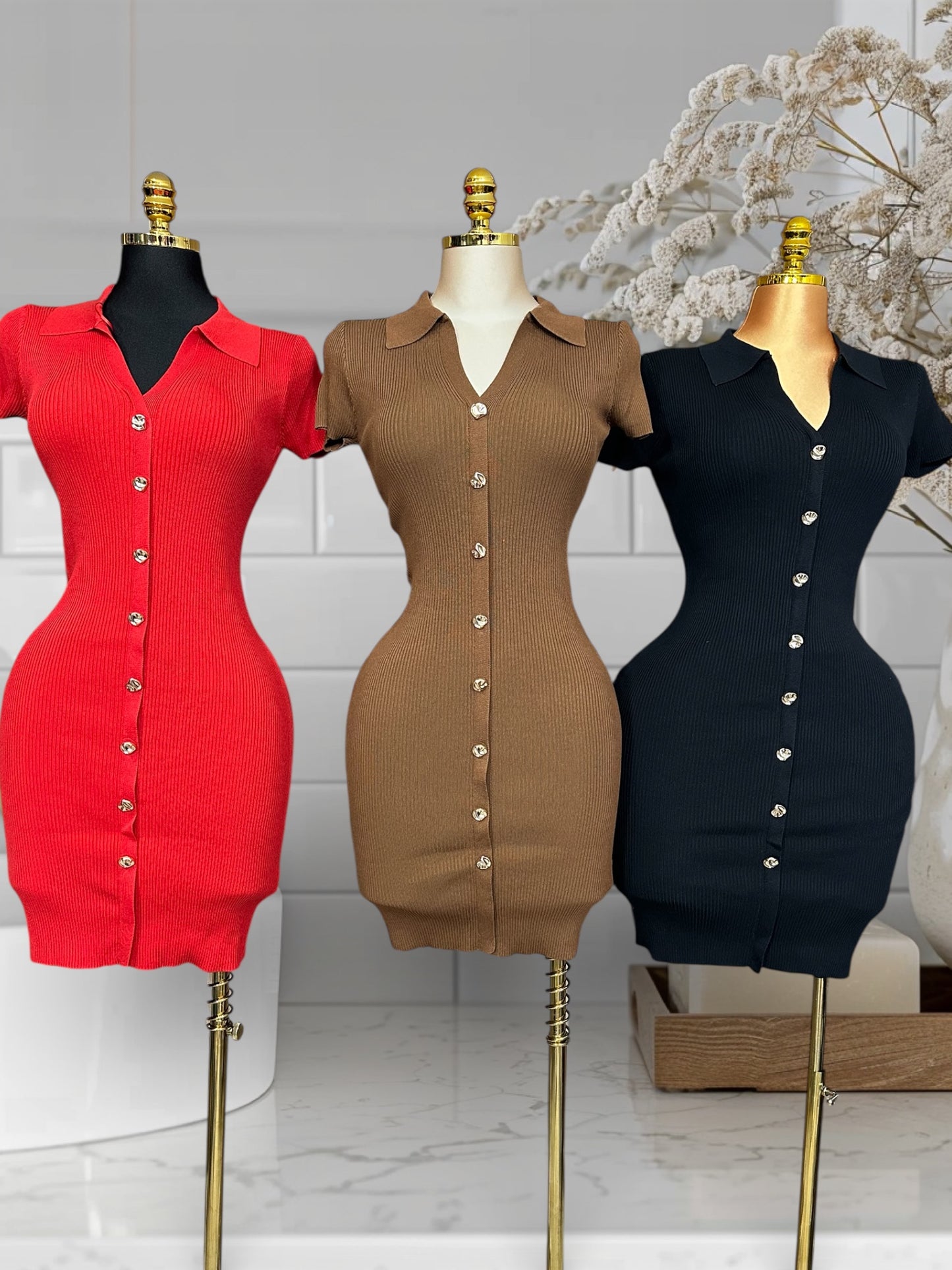 Knit Short Sleeve Dress
