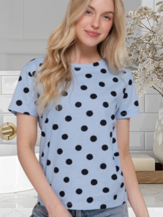 Basic Short Sleeve Polka Dots