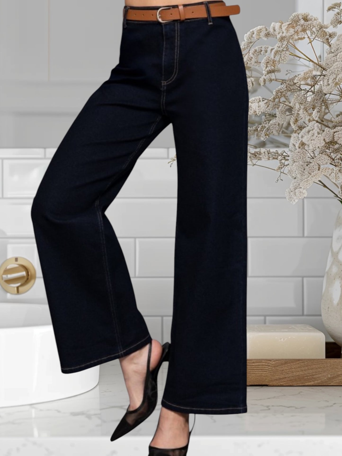 Denim Jean With Belt