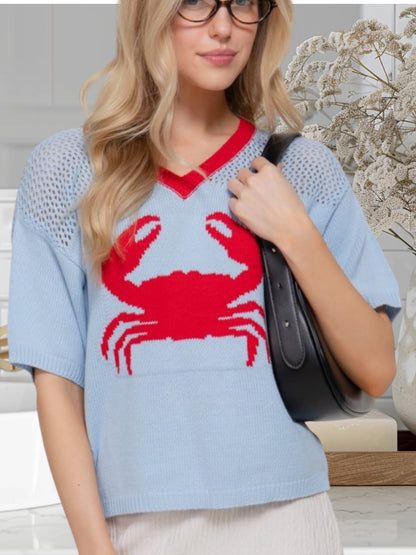 Crab Short Sleeve Top
