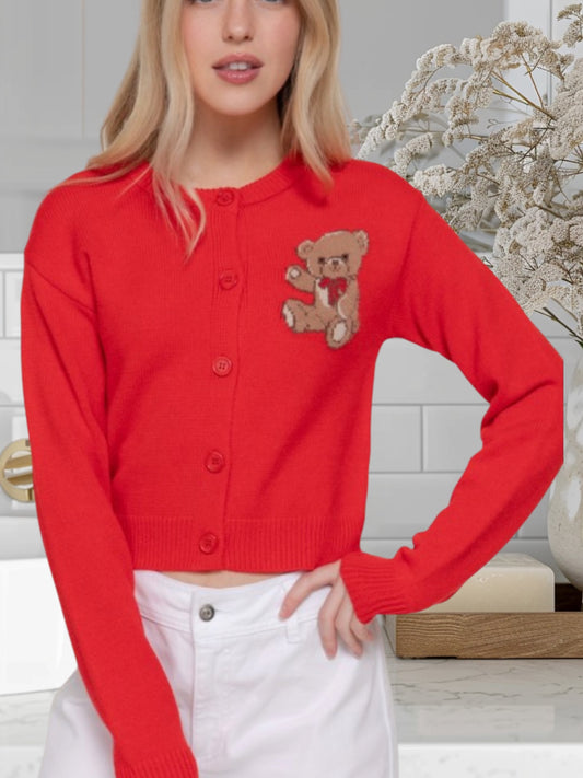 Embroidery Cardigan Sweater