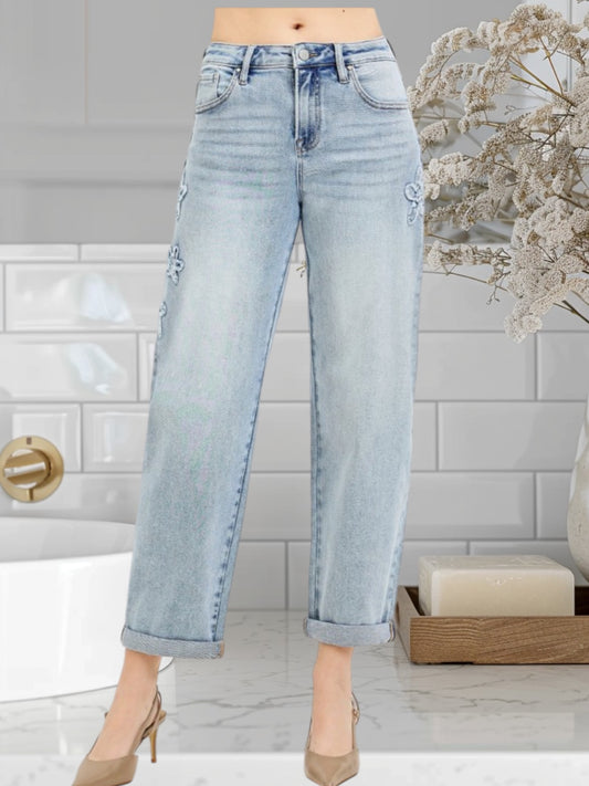 Barrel Jean W/Flower Patch 1732