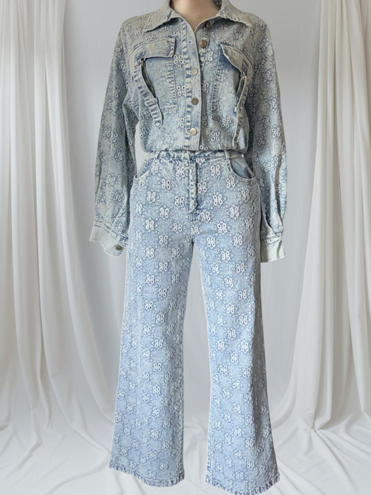 Embroidery Denim Set