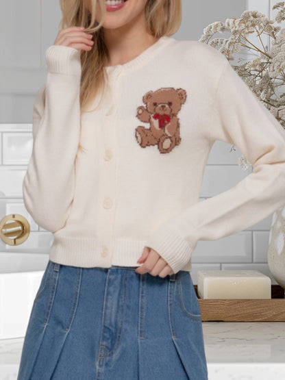 Embroidery Cardigan Sweater