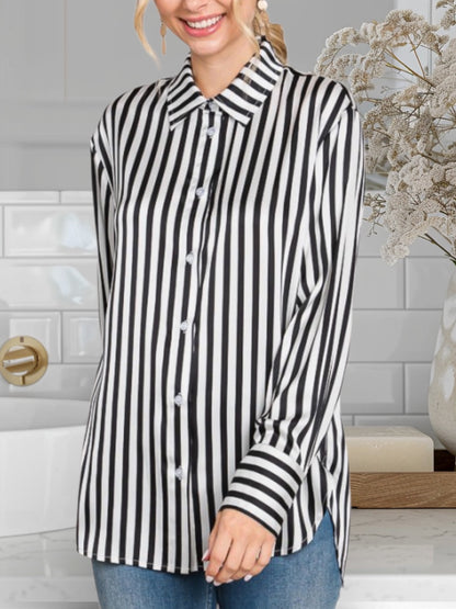 Rosie Striped Satin Blouse