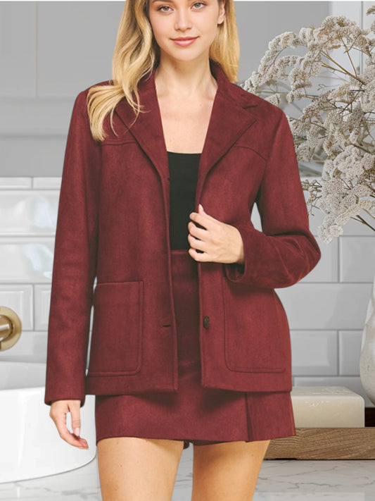 Blazer and Skort Gamuza Set