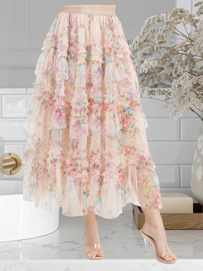 Floral Print Skirt