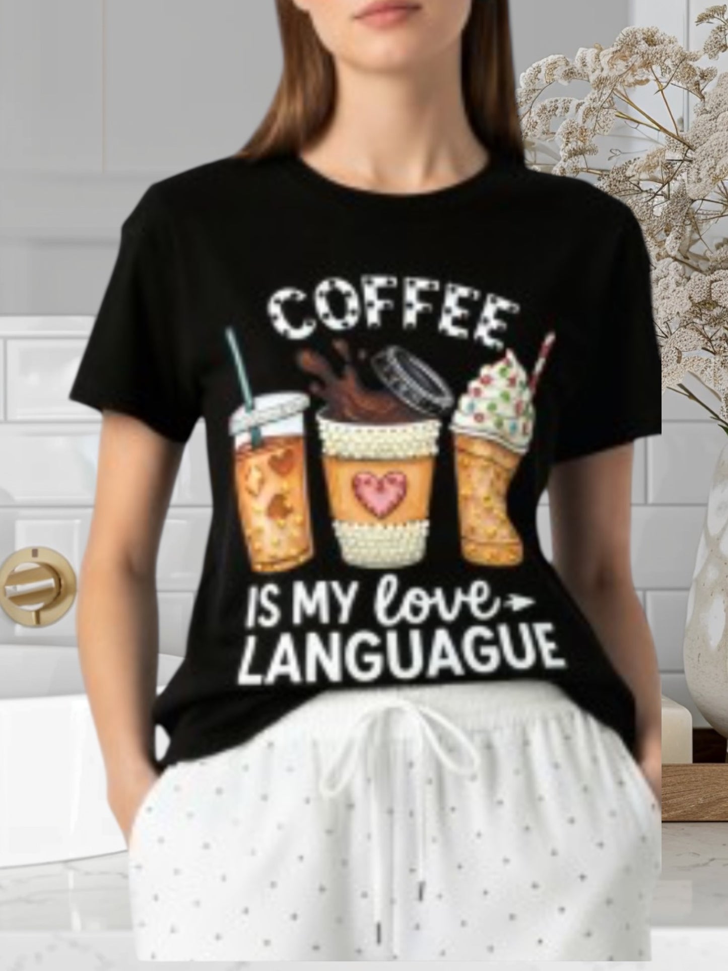 Coffe Graphic Design T-Shirt