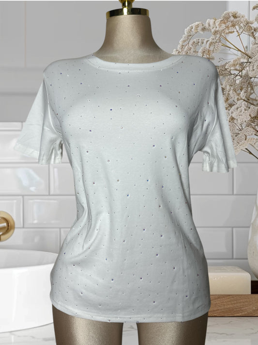 T-Shirt W/ Rhinestos