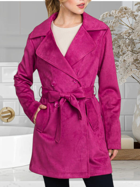 Faux Suede Coat