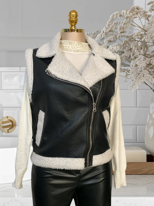 Faux Leather Vest