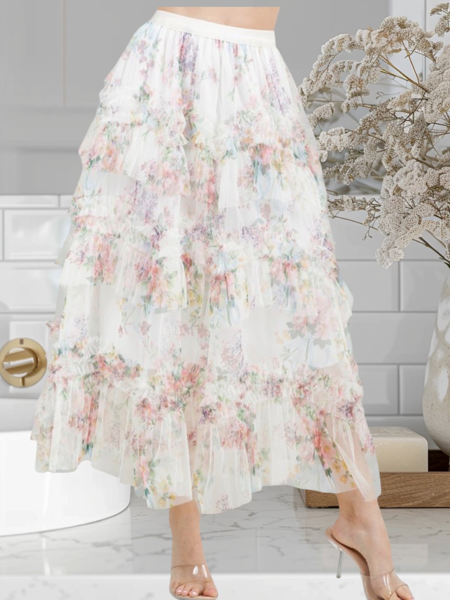 Floral Print Skirt