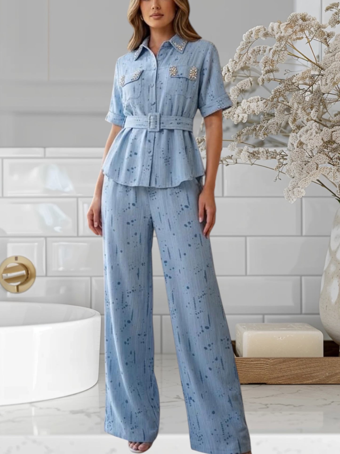Embellished 2Pcs Set