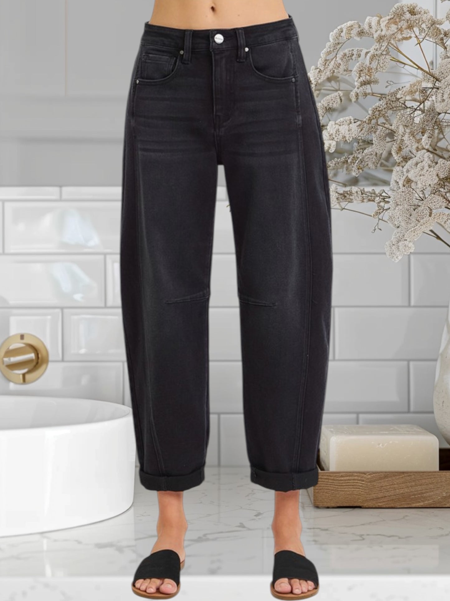 High Rise Barrel Jean 5901