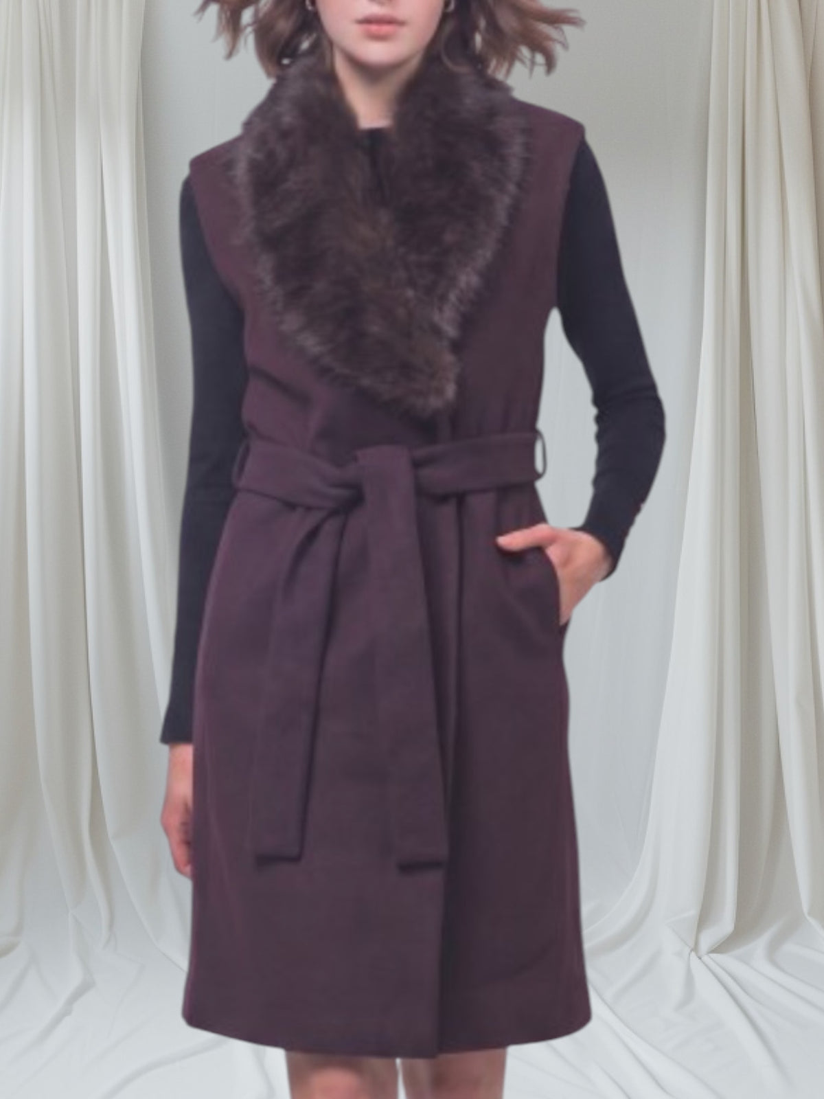 Fur Collar Vets Coat