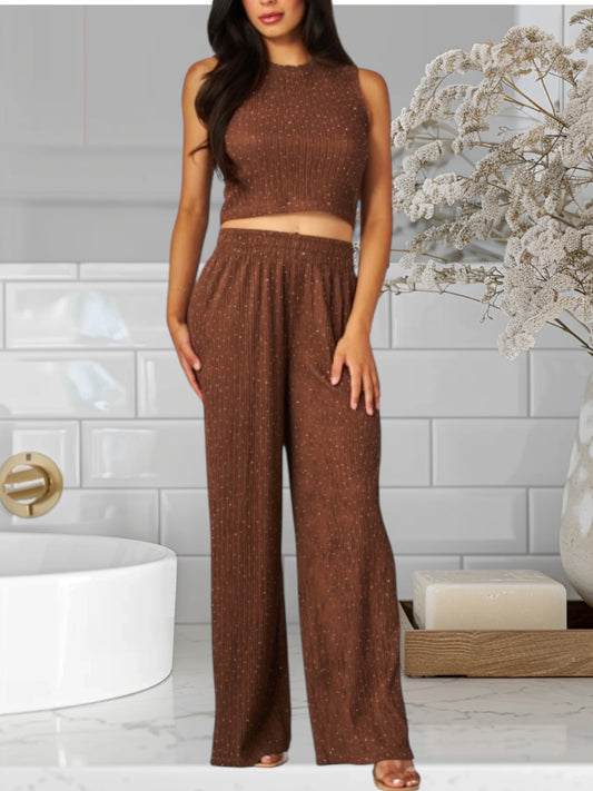 Gianna 2 PCs Set with Rhinestones