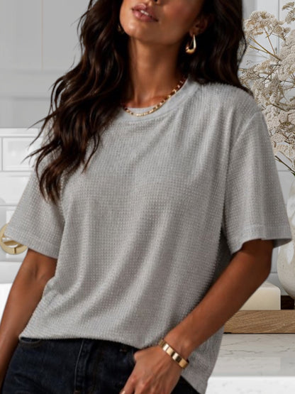 Rhinestones T/Shirts Loose